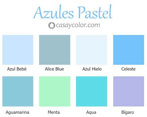 Paleta de colores para combinar con azul pastel