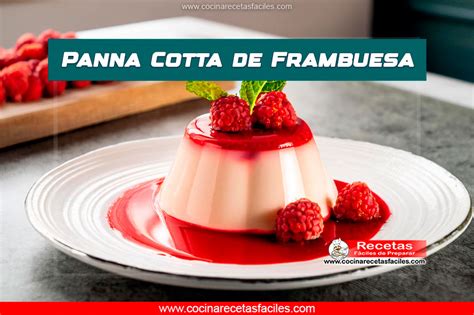 Panna cotta de frambuesa