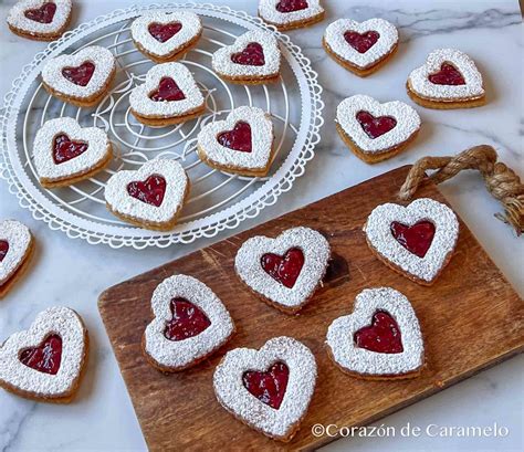Galletas Linzer de corazón