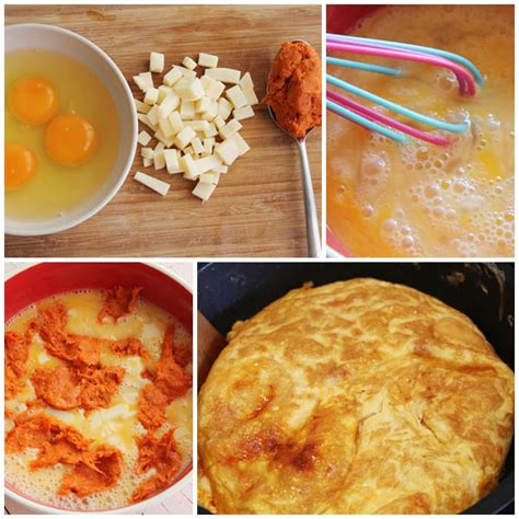 Ingredientes principales para tortilla de sobrasada y queso