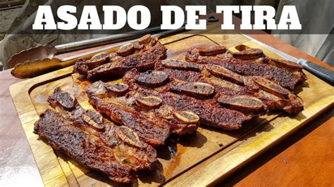Tira de asado lista para cocinar