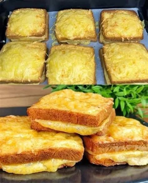 Sándwich de queso a la plancha dorado en una freidora de aire