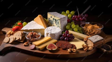 Tabla de embutidos y quesos con uvas y frutos secos