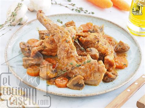 Ingredientes para conejo a la cazadora