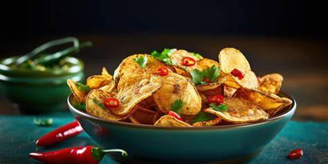 Patatas fritas picantes en un bol