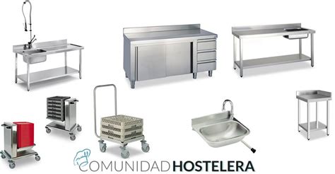 Ejemplos de mobiliario de acero inoxidable para cocina profesional
