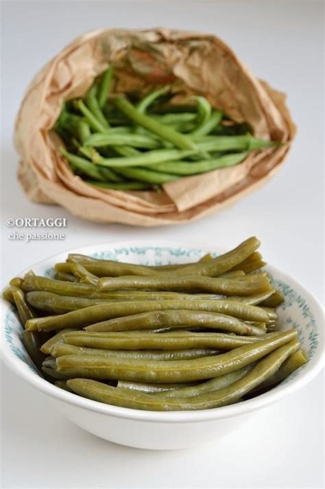 Judías verdes frescas y cocidas