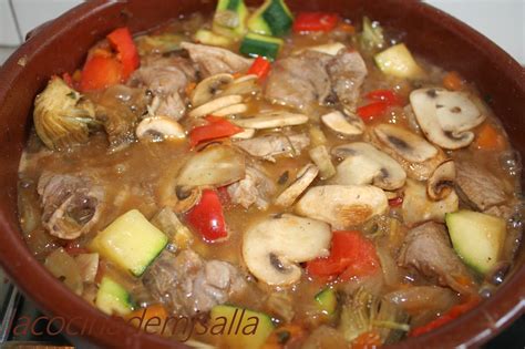 Añojo guisado en cazuela con verduras