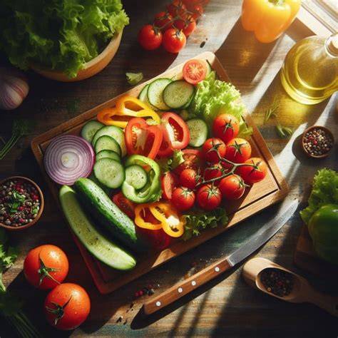 Ingredientes frescos para la receta sobre una mesa de cocina