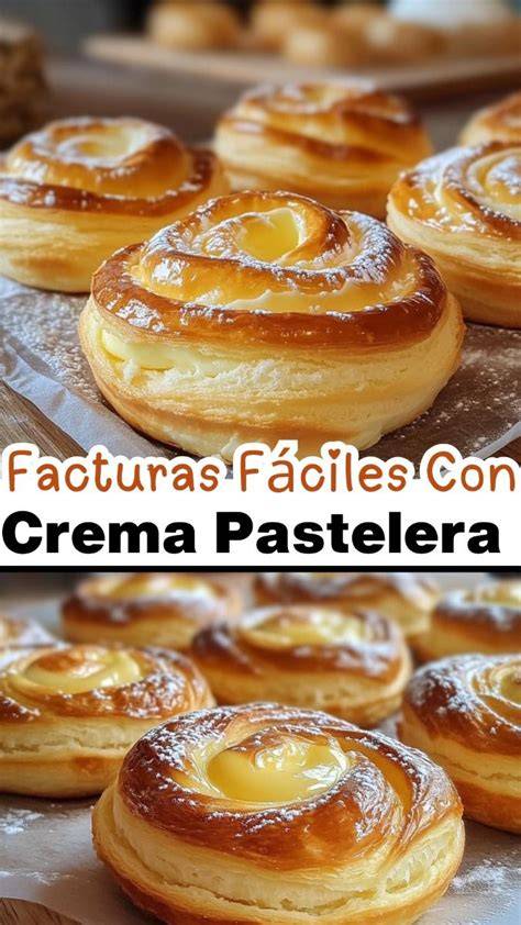 Facturas rellenas de dulce de leche y crema pastelera