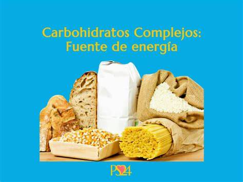 Gráfico de energía sostenida por carbohidratos complejos