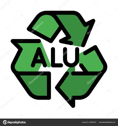 Símbolo de reciclaje de aluminio