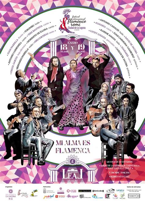 Cartel del Festival Internacional Flamenco Romí Ciudad de Laguna.