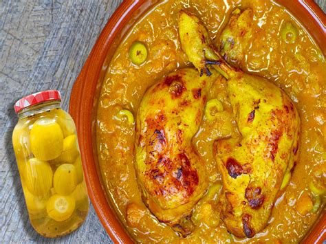 Esquema de ingredientes para pollo al estilo marroquí
