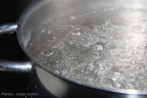 Pizca de sal cayendo en agua hirviendo