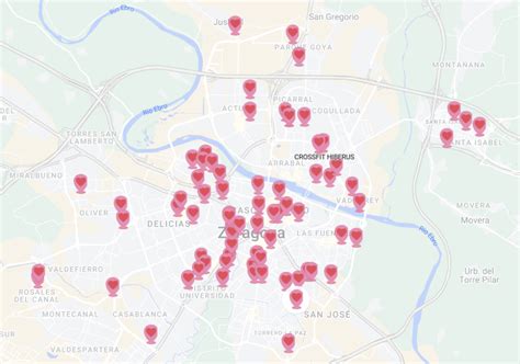 Mapa de opciones de entrega y puntos de recogida