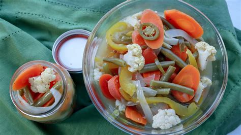 Ingredientes para escabeche de verduras