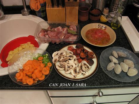 Ingredientes básicos para estofar corazón de cerdo