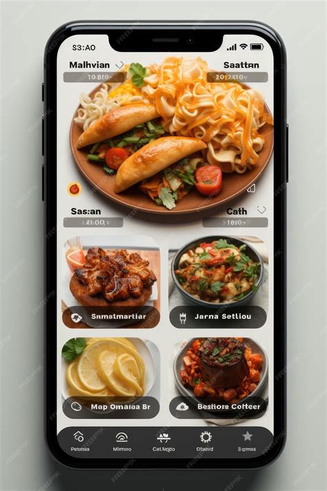 Interfaz de usuario de una app de pedidos de comida
