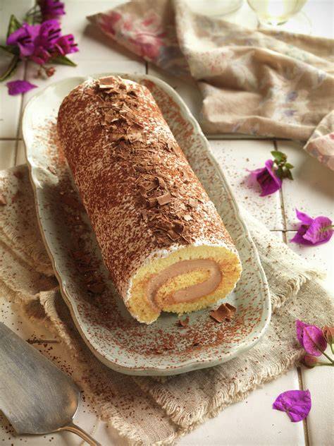 Brazo de gitano relleno con crema de castañas