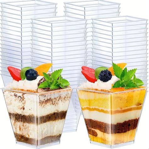 Materiales comunes para vasos de postres