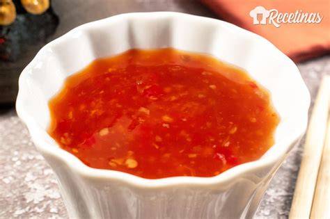 Salsa de chile dulce tailandesa con cilantro