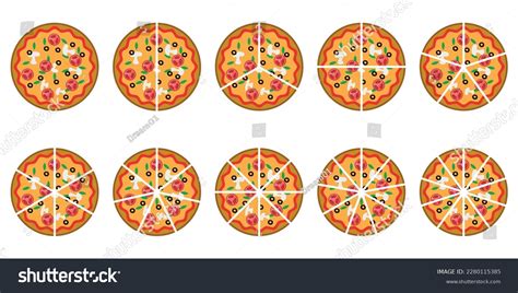 Ejemplos de cortes de pizza rectangular en cuadrados y tiras