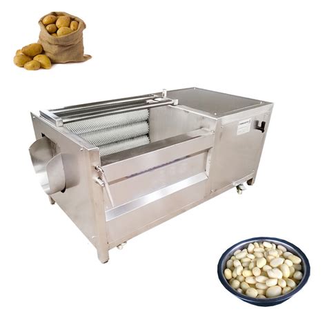 Máquina industrial para el lavado y pelado de patatas