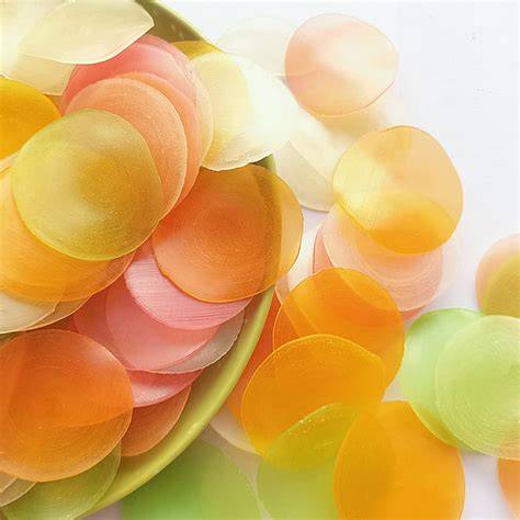 Chips de gambas de diferentes colores