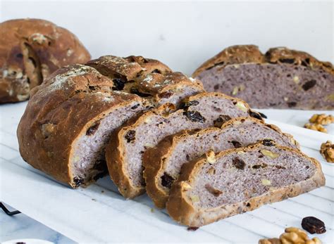 Variedades de pan de pasas y nueces