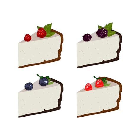 Varias rebanadas de tarta de queso con diferentes coberturas