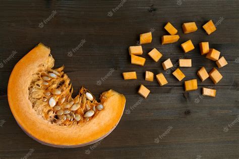 Calabaza fresca cortada