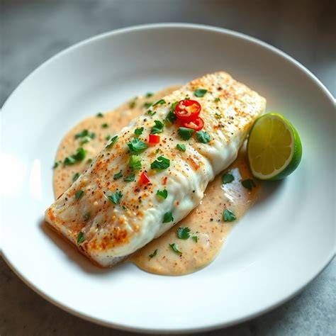 Filetes de pescado marinados con especias asiáticas