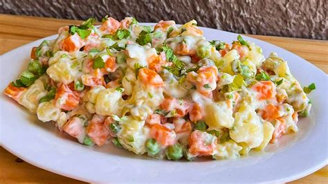 Ensalada rusa lista para servir