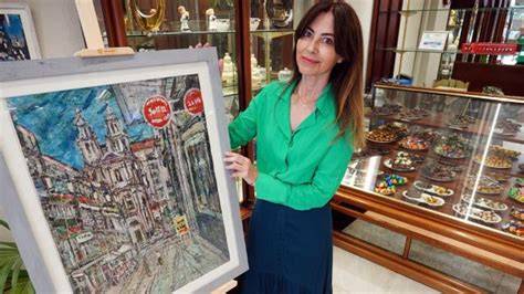 Cuadro del pintor Celso Varela dedicado a Confitería Solla