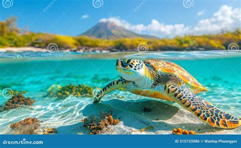 Imagen submarina de una tortuga marina nadando en aguas claras de Tenerife