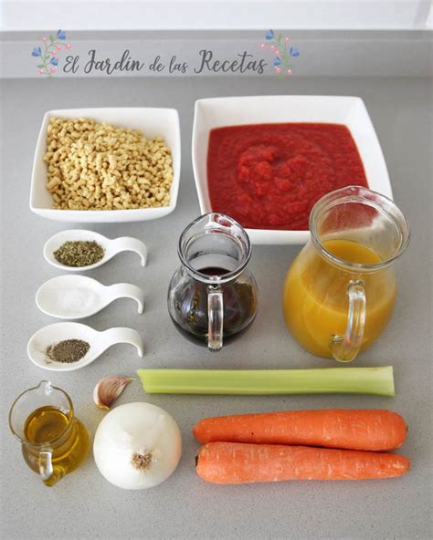 Ingredientes para boloñesa vegana