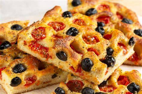 Proceso de hacer focaccia