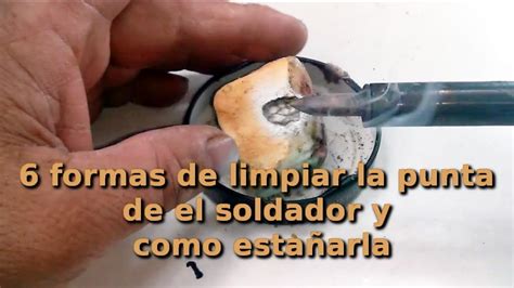 Limpieza de la punta del soldador