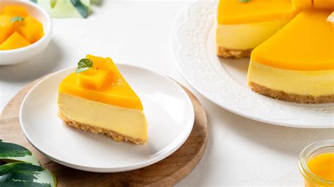Variedad de postres de mango sin horno