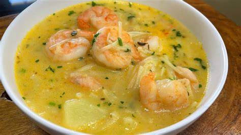 Ingredientes para sopa de bolas de camarón cantonesa