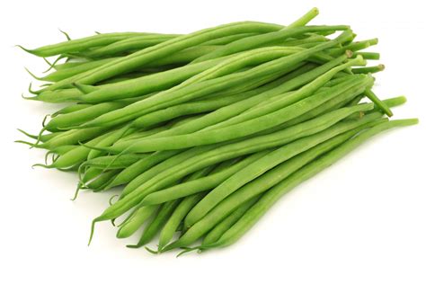 variedad de judías verdes frescas