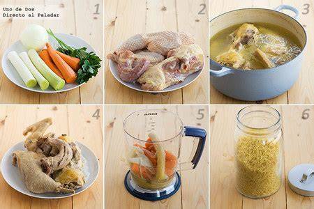 Ingredientes para sopa de pollo casera