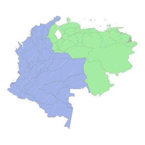Mapa de Colombia y Venezuela destacando la procedencia de la arepa