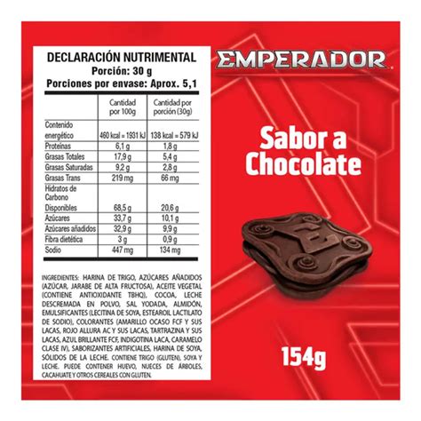 Tabla nutricional aproximada de galletas de jengibre (por unidad)