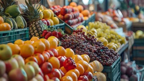 Frutas frescas en un mercado