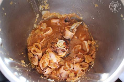 Thermomix cocinando calamares