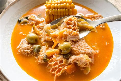 Ingredientes principales para la sopa de mondongo