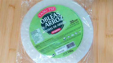 Obleas de arroz y su apariencia transparente