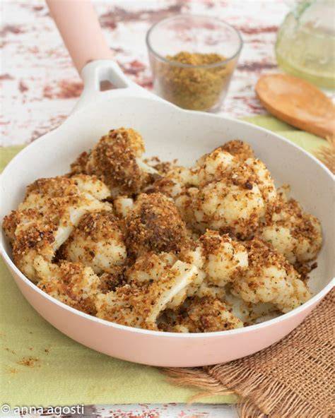 Coliflor salteada con anchoas y pan rallado